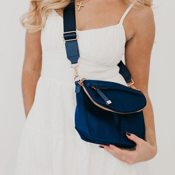 Tilly Nylon Crossbody Bag Navy Blue - Picture 3 of 3